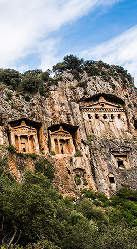 The Ancient City of Kaunos, Which is Famous for its Magnificent Rock Tombs