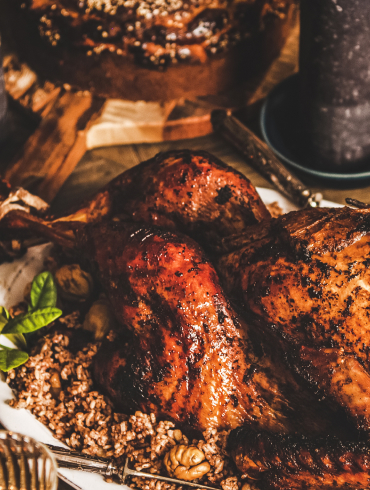 Recipe for Turkey Stuffed with Rice and Chestnuts 