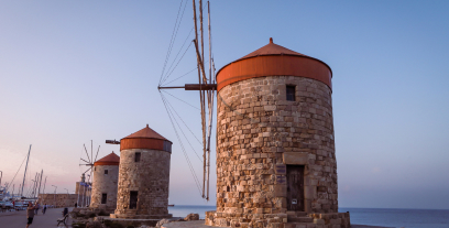 Mandraki Harbor and Windmills rodos